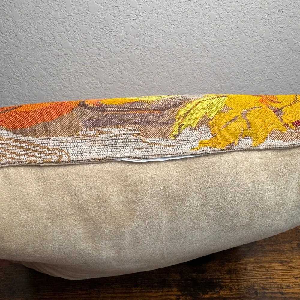 Brentwood Originals October Harvest Pumpkin Throw Pillow 18 x 18 Autumn Decor